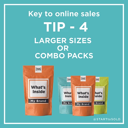 Customers will get a better per square inch value per shipping fee with LARGER OR COMBO packs.