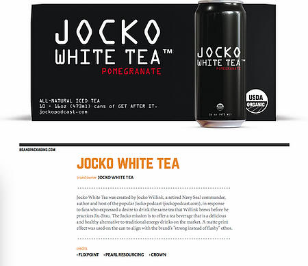 JOCKO WHITE TEA IS 2018'S BEST USE OF BRAND IN THE METAL CATEGORY