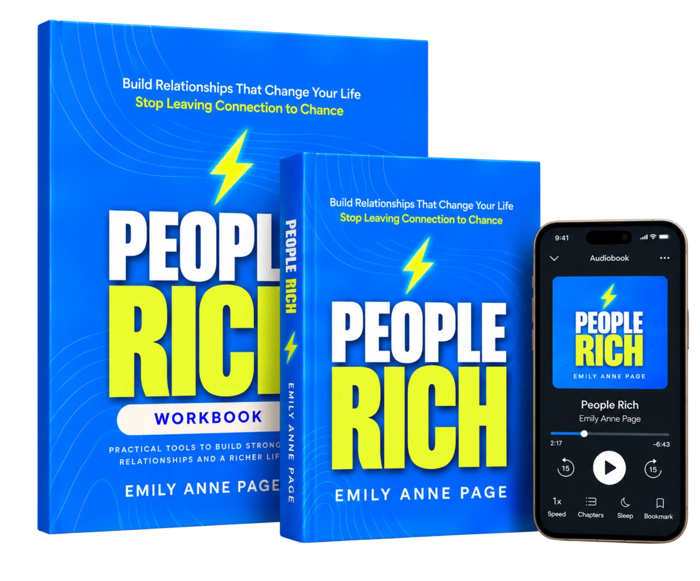 PEOPLE RICH book, companion workbook and audiobook