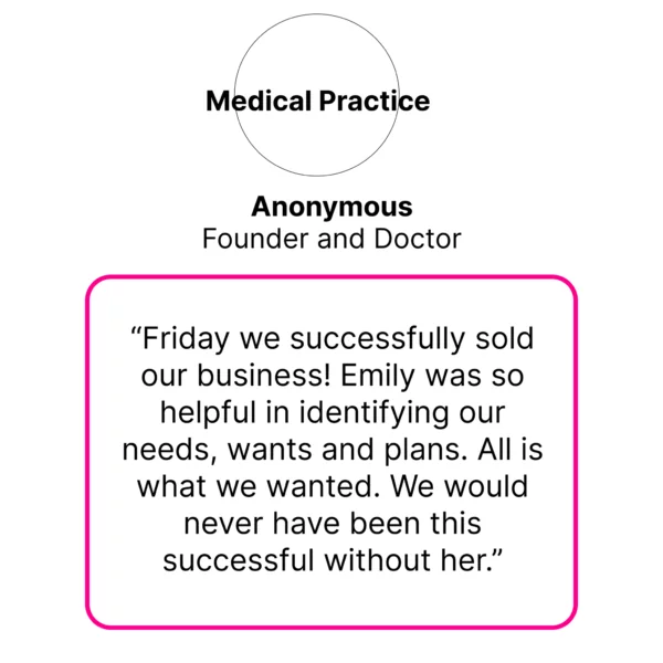 Client review of working with Emily Anne Page as a Business Growth Consultant. CEO, Medical Practice